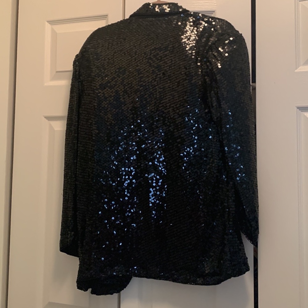 Black sequin retro blazer